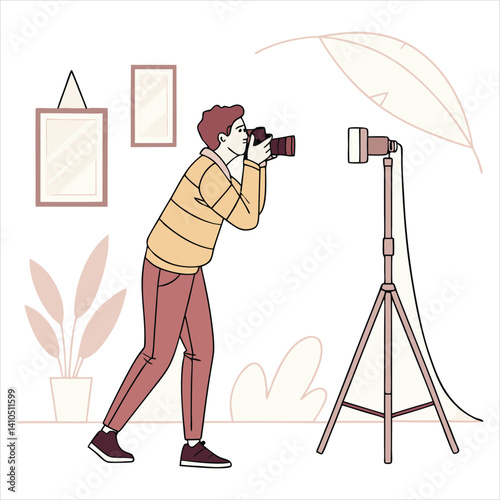 photographer vector art