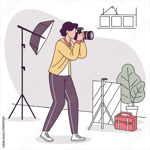 photographer vector art
