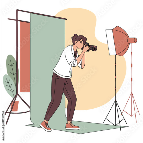 photographer vector art