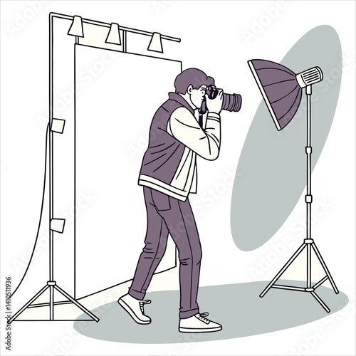 photographer vector art