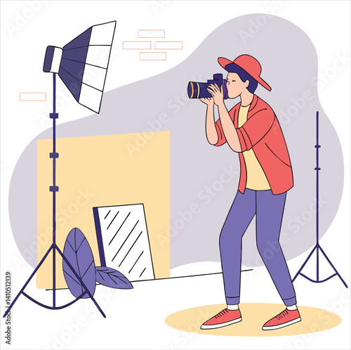photographer vector art