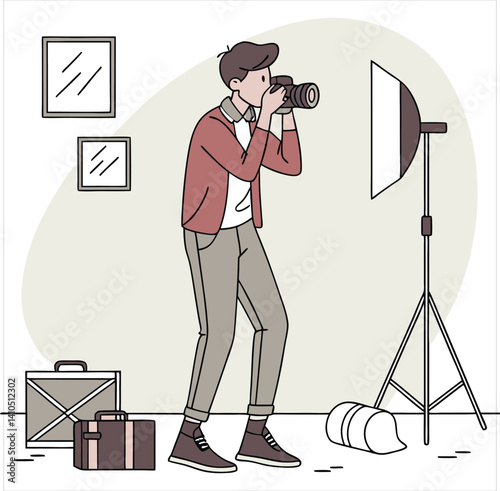 photographer vector art