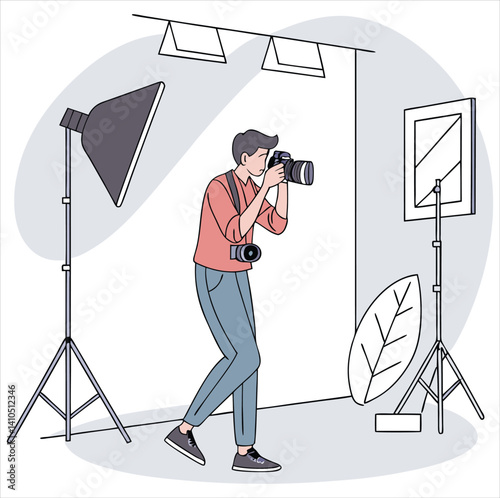 photographer vector art