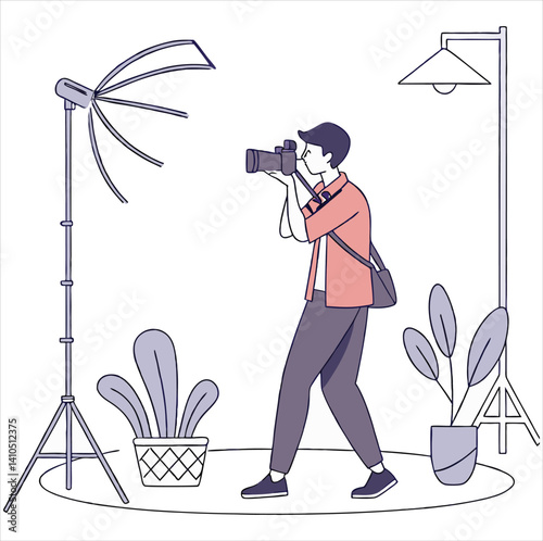 photographer vector art