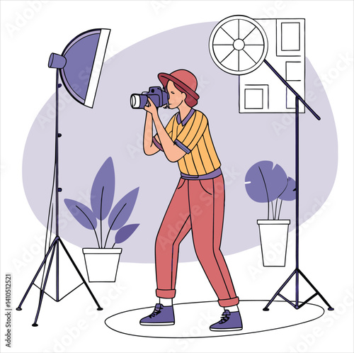 photographer vector art