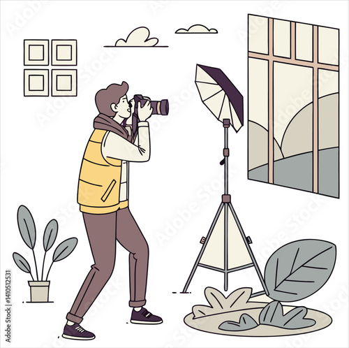 photographer vector art