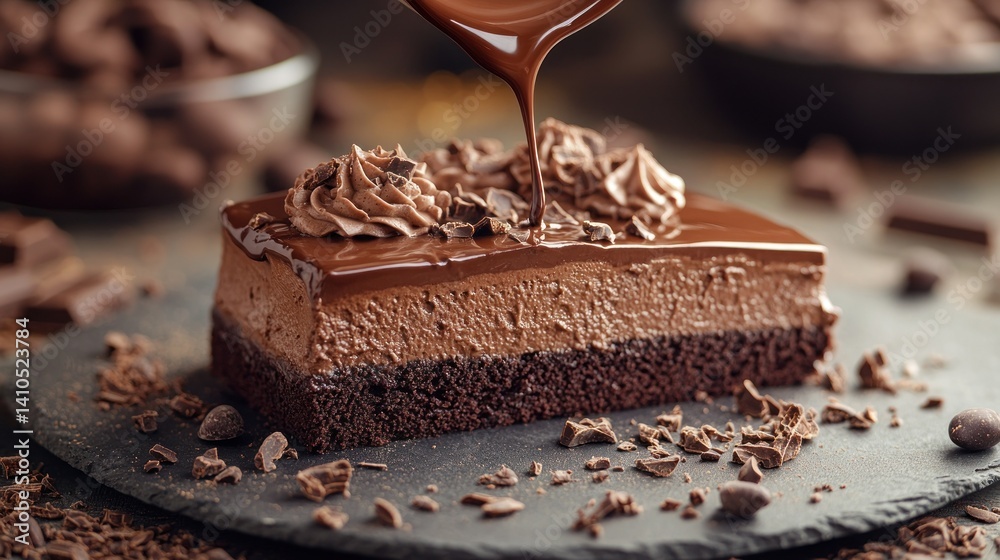 Obraz premium Decadent Chocolate Mousse Cake