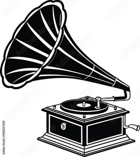 Speaker Set Of Silhouette Vector