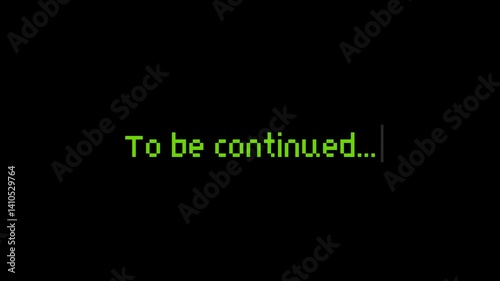 'to be Continue' Font Animation with Smooth Motion