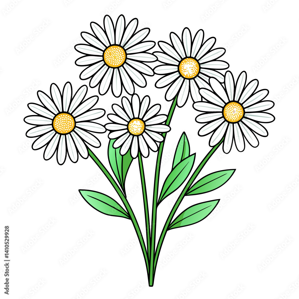 Fototapeta premium Lovely Daisy Bouquet Flower Design