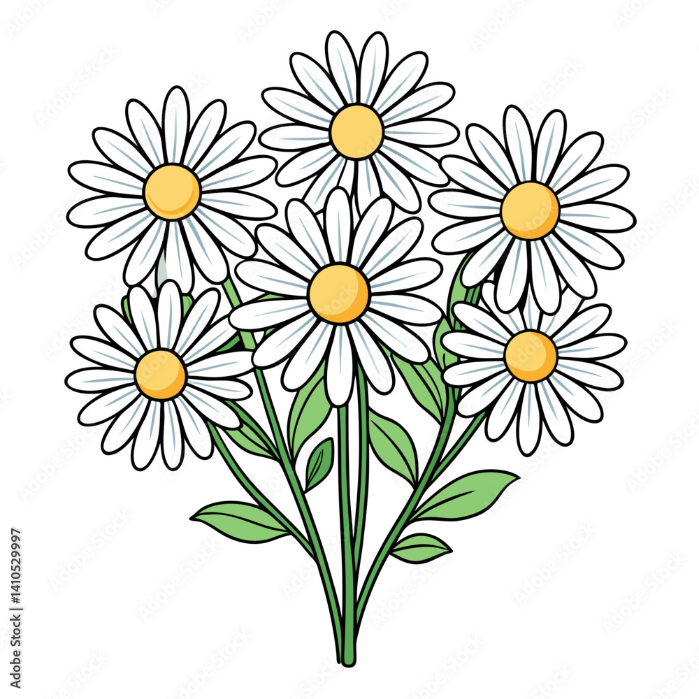 Fototapeta premium Charming Daisy Bouquet Design