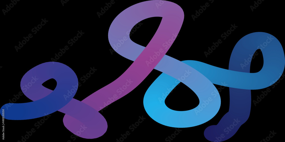 Fototapeta premium Beautiful neon inscription love in purple and blue on a black background. Abstract colorful numbers and symbols