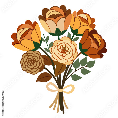  Charming Earthen Tones Bouquet of Flowers