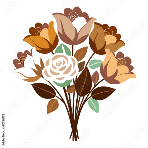  Vibrant Earthen Tones Floral Bouquet Design