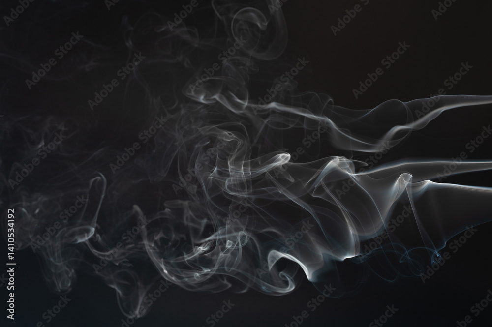 Smoke flow swirls