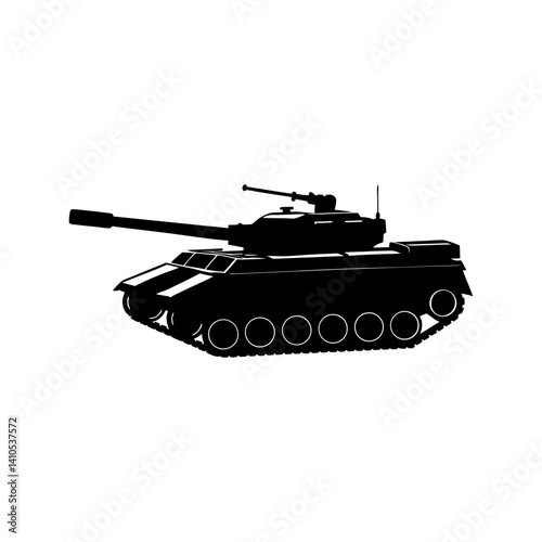 Tank Silhouette vector illustration