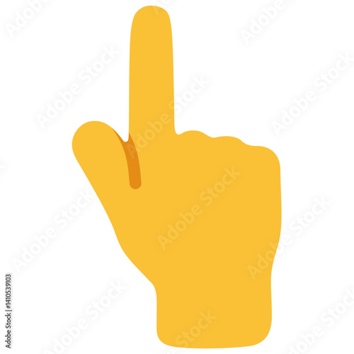 Backhand Index Pointing Up, clipart, isolated on white background