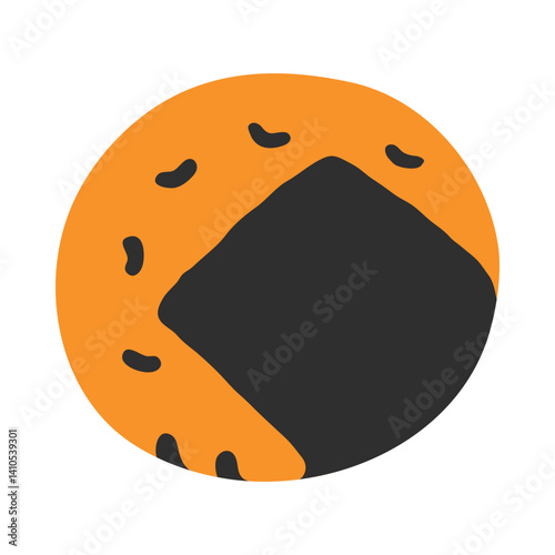 Rice Cracker, clipart, isolated on white background