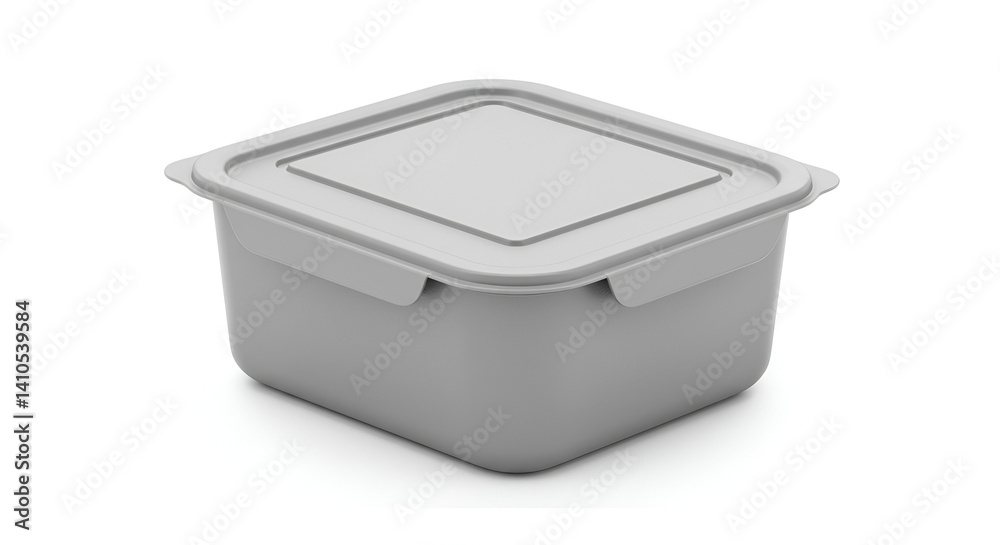 Plastic food container mockup on a white background Plastic food container mockup on a white background