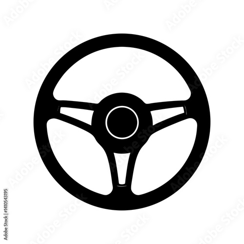 Steering Wheel Silhouette vector illustration