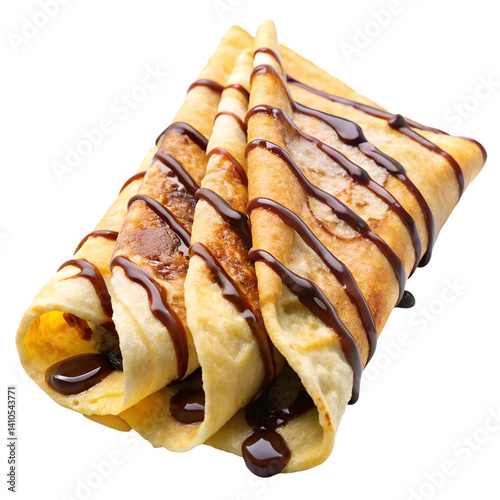 pancakes with chocolate sauce