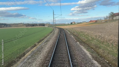 railroad tracks viewed from back of train