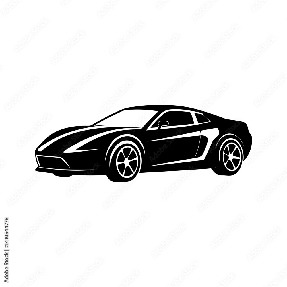 Fototapeta premium Sports Car Silhouette vector illustration