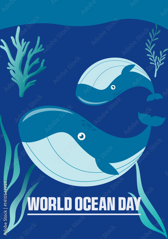 Naklejka premium World ocean day