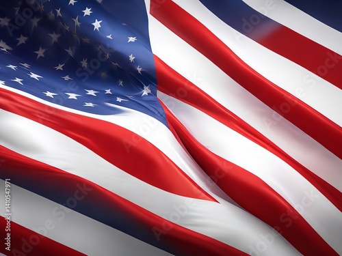 4th July independence day and USA national flag