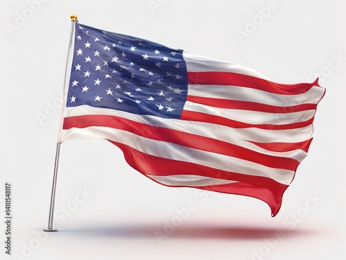 4th July independence day and USA national flag
