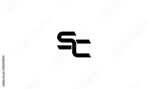 SC initial letter logo