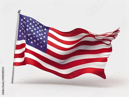 4th July independence day and USA national flag