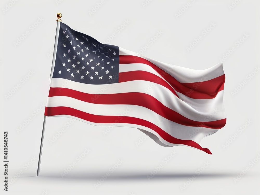 Fototapeta premium 4th July independence day and USA national flag