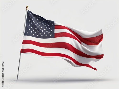 4th July independence day and USA national flag