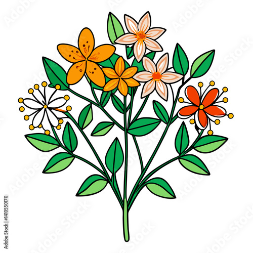  Exquisite Tricolor St. John's Wort Bouquet Floral Design