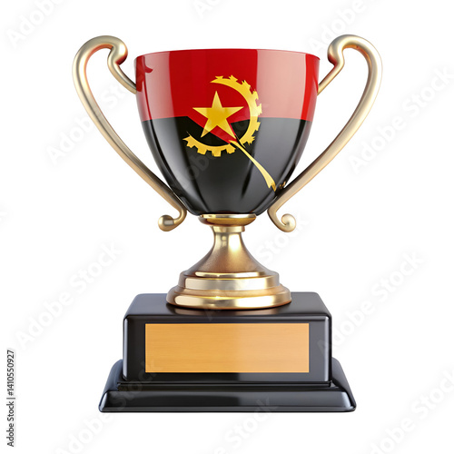 gold cup isolated on white