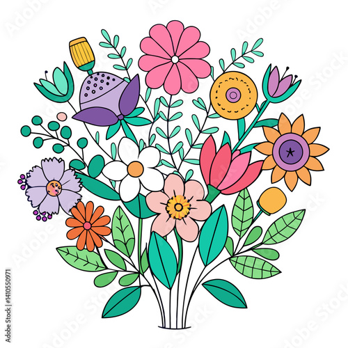  Charming Whimsical Garden Bouquet Flower Design