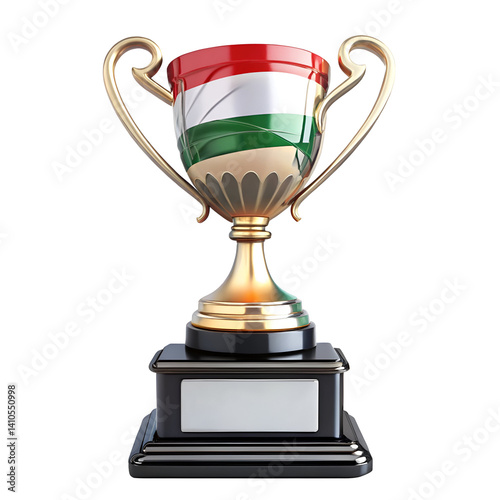 gold cup isolated on white