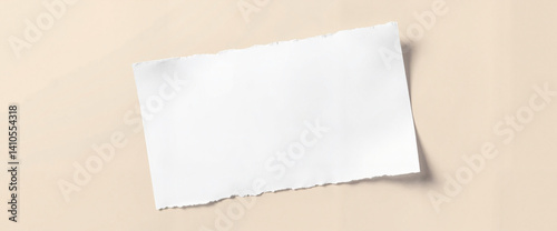 Stylish notepad sheet mockup with torn page effect, creative design