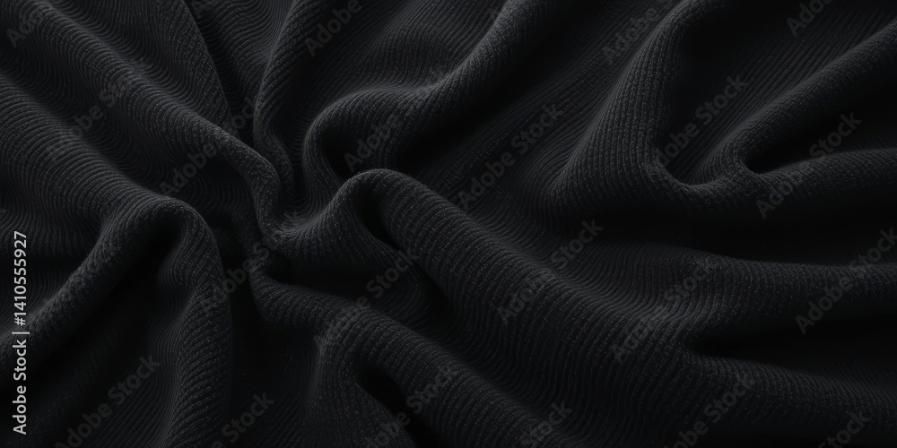 Obraz premium Abstract Draped Dark Fabric Texture
