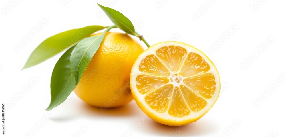 A whole lemon, isolated on white, with crisp detail and deep focus, citrus, organic A whole lemon, isolated on white, with crisp detail and deep focus, citrus, organic