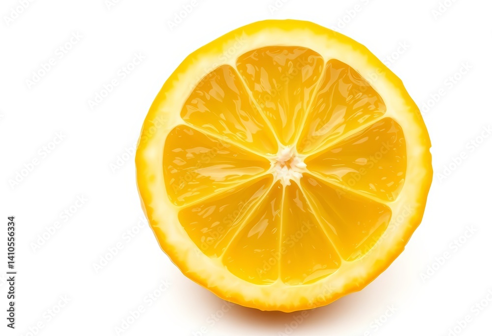 A whole lemon, isolated on white, with sharp focus from peel to core, background, agriculture A whole lemon, isolated on white, with sharp focus from peel to core, background, agriculture