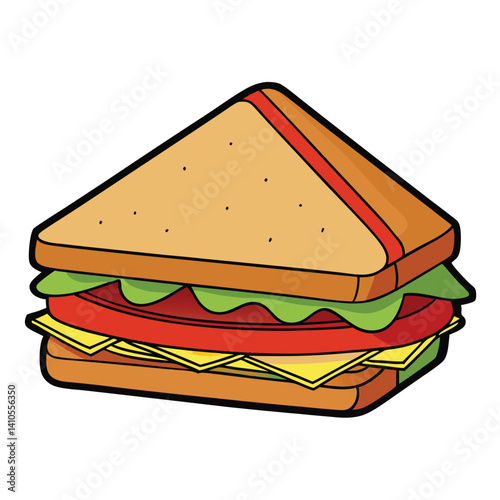 Tasty Sandwich Clipart with High Detail