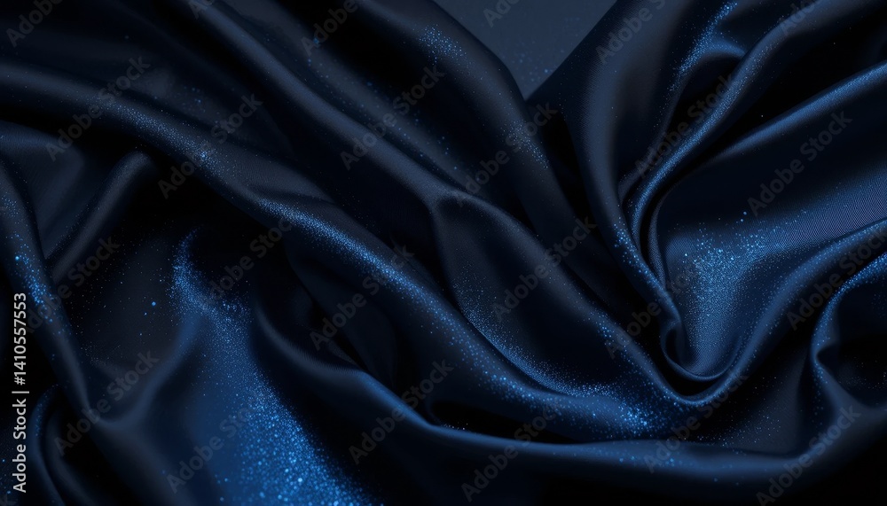 Fototapeta premium Midnight Blue Silk Drape