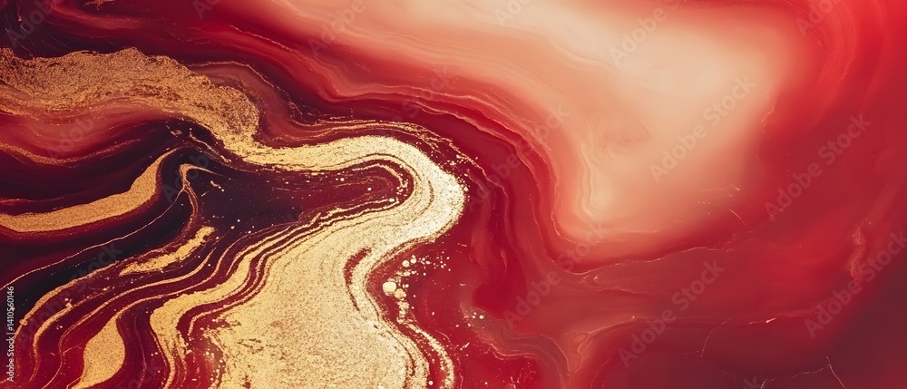 Abstract Red Gold Marble Texture Background Design Abstract Red Gold Marble Texture Background Design