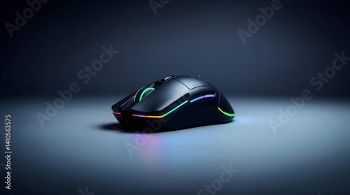 computer mouse on blue background