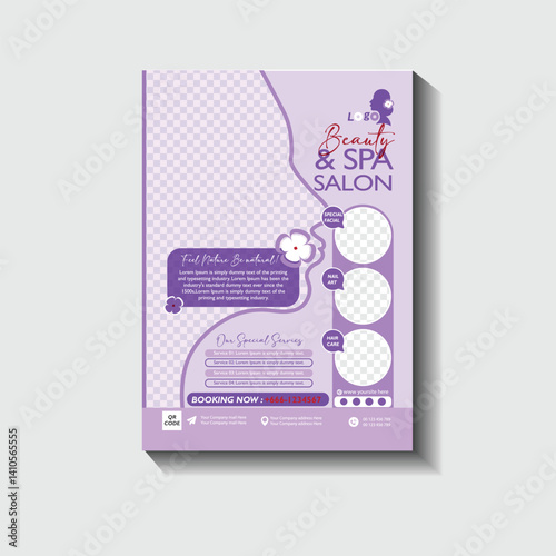 Luxury Beauty  Spa Salon Advertisement flyer template