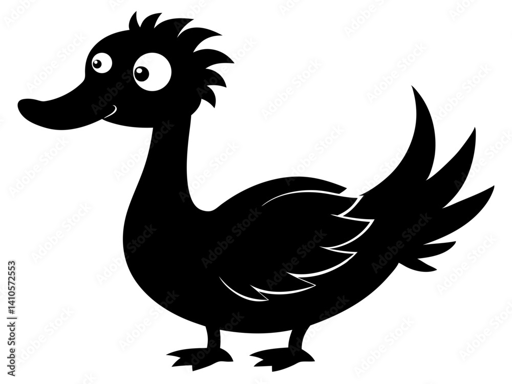Fototapeta premium Silly Goose Silhouette Vector & SVG 