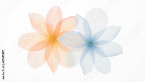 Delicate Pastel Flowers, Soft Bloom, Floral Design