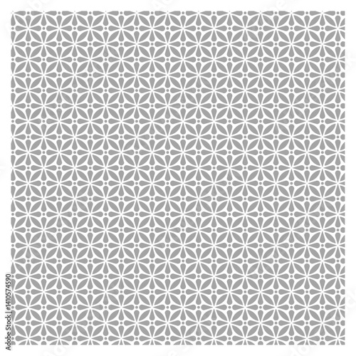 vector seamless pattern with squares, geometric, repeating pattern with a floral or stylized botanical inspiration.